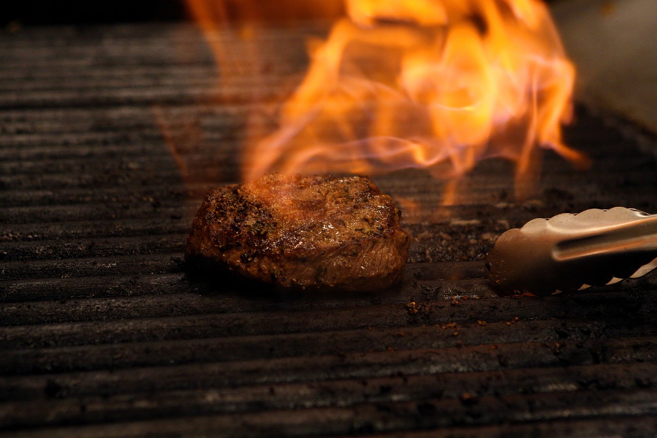 Carne sobre las brasas
